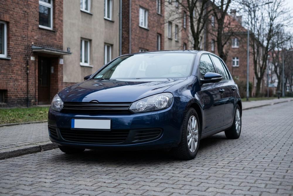 Mężczyzna wypełnia formularz rejestracji pojazdu na laptopie w domowym biurze
